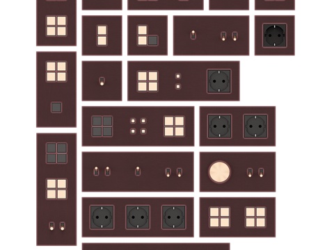  OM（官方型号）插座与开关 插电3d模型 