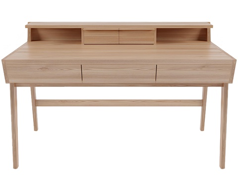  实心柚木书桌 HESSEL 1303d模型 