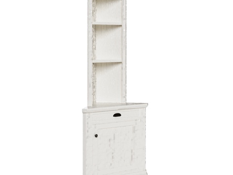  带餐边柜的OM海岸角书柜3d模型 