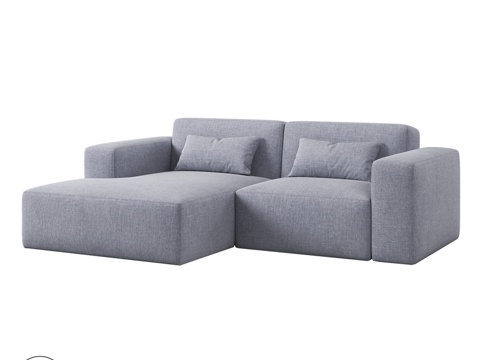  带缝线装饰的OM沙发LOFT 0193d模型 