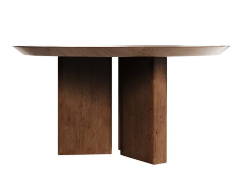  OM圆形极简餐桌3d模型 