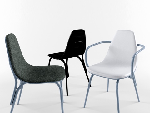  现代餐椅 单椅 椅子 休闲椅3d模型 