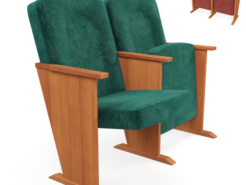  Furnitrade剧院座椅Solo Wood OM3d模型 