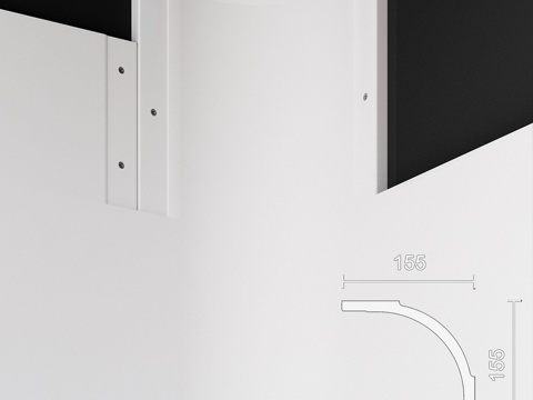  半径石膏连接件SRG 007 (155x155)3d模型 