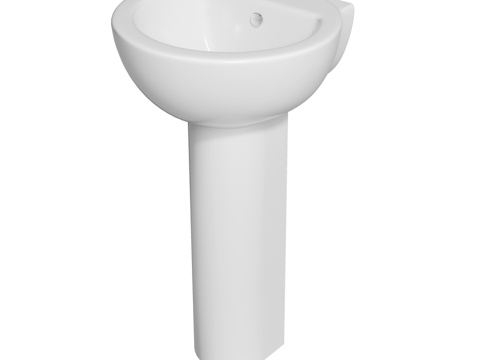  OM SANITA LUXE ART 洗脸盆 + 底座 AR3d模型 