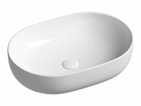  OM 悬挂式椭圆形洗手盆 600x415x133d模型 