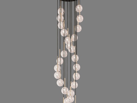  OM 玻璃灯罩吊灯 TK Lighting 10253d模型 