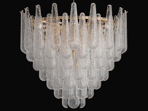  水晶豪华吊灯 FONTAIN SP18 金色款3d模型 