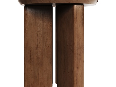  OM极简圆形边几3d模型 