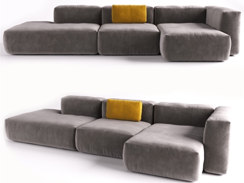  HAY. Mags 三人组合沙发 3480 毫米3d模型 