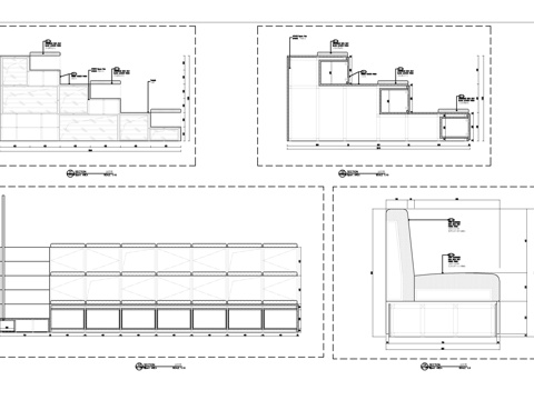 梯级坐凳节点大样图cad施工图