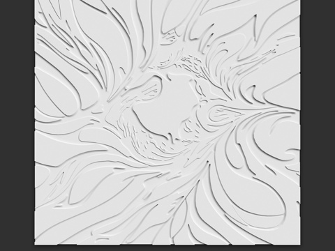  分形壁板3d模型 