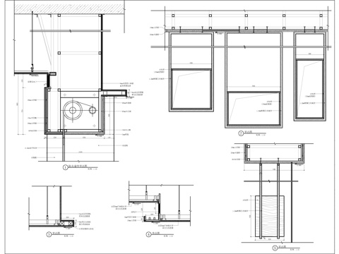 楼梯栏杆防火卷帘节点大样图cad施工图