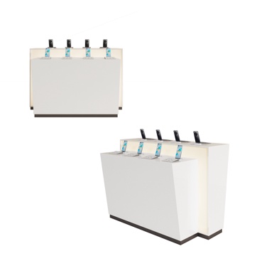 现代电子产品展台 手机展台 展柜 陈列柜 陈列台 手机su模型