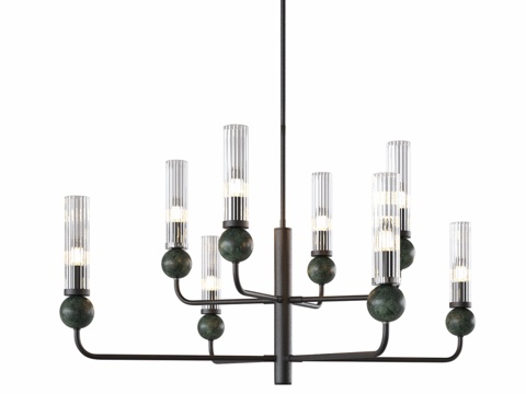  OM灯带白炽灯泡，黑色，透明3d模型 