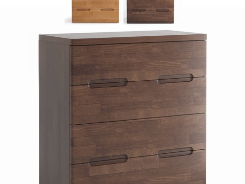  Regina Extra实木松木抽屉柜3d模型 