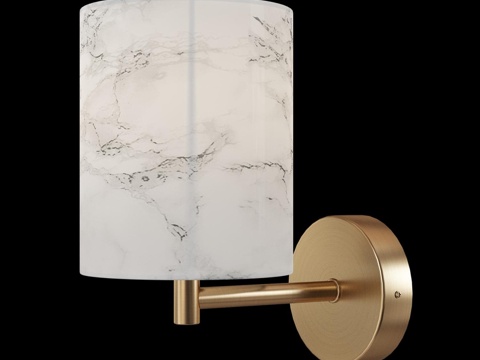  60174 1头黄铜壁灯3d模型 