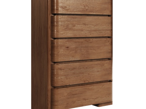  OM窄版五抽屉柜3d模型 