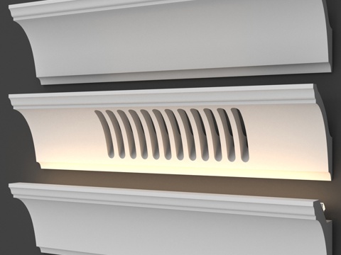  带通风与灯光变化的478号檐口3d模型 