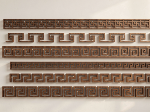 中式镂空雕花su模型