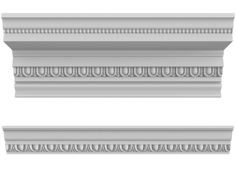  带装饰线脚的檐口线条，预制件，147号及3d模型 