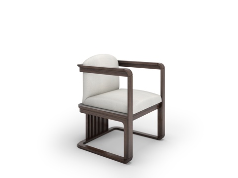  中式茶椅 圈椅 中式餐椅 中式休闲椅3d模型 