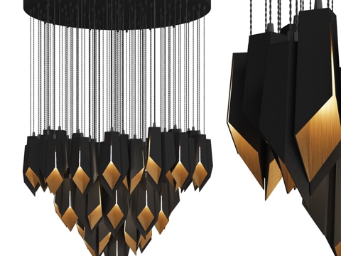  IT-Origami-Round-108圆形底座吊灯3d模型 