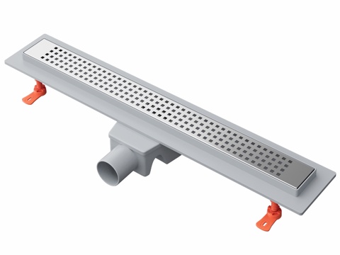  OM淋浴排水盘（托盘）EWRIKA 6 0厘米带冰纹格栅3d模型 