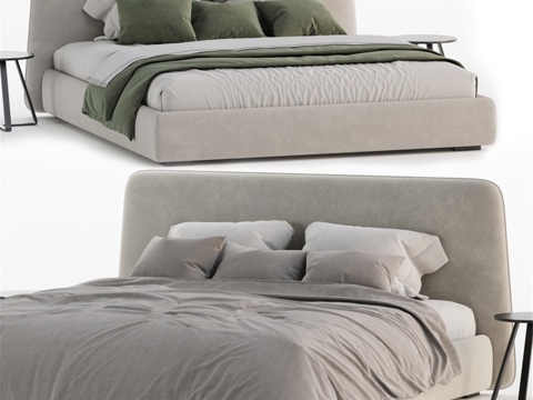  Boca 纤薄床3d模型 