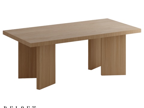  图腾长方形桌3d模型 