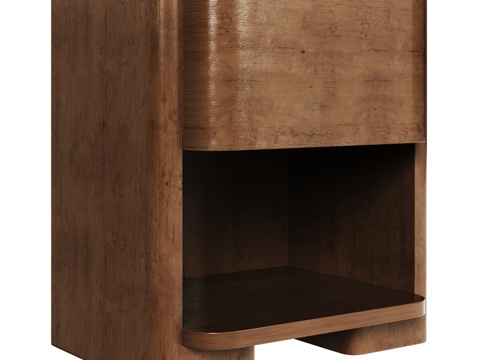  OM极简风格开放式床头柜50厘米3d模型 