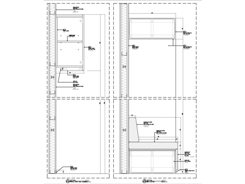 软包卡座节点大样图cad施工图