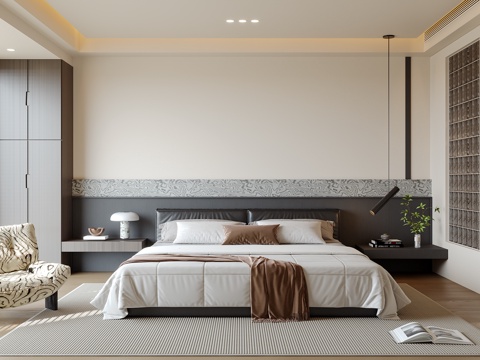  现代意式主卧3d模型3d模型 