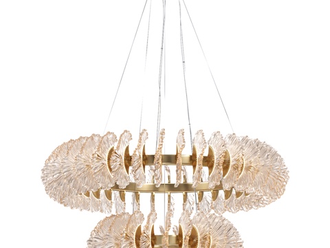  海洋萤石800毫米+500毫米吊灯FL1094-20P (O3d模型 