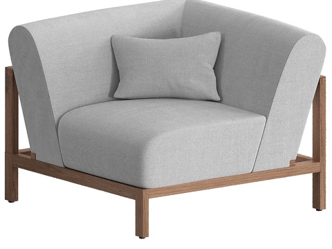  柚木模块化沙发 EQUADOR 转角款3d模型 