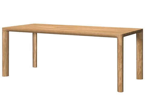  柚木餐桌 GLIDE 2003d模型 