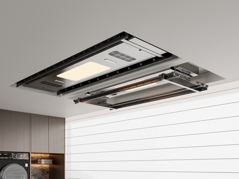 晾衣架 电动晾衣架su模型