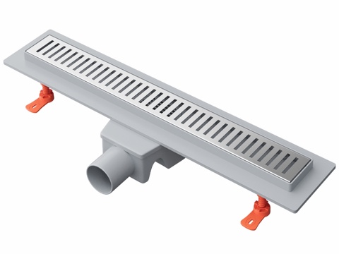 OM淋浴排水盘（托盘）EWRIKA 50厘米带草纹格栅3d模型 