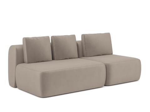  模块化沙发 2 节 125+85 Molto (Molto)3d模型 