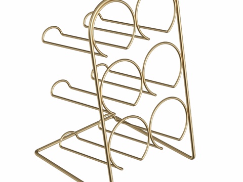  OM家用费拉拉D558-04瓶架，金色3d模型 