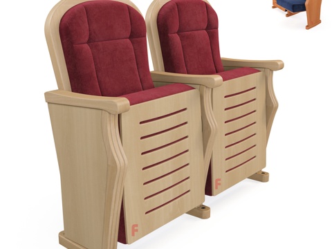  Furnitrade剧院椅Luxor extra Wood3d模型 