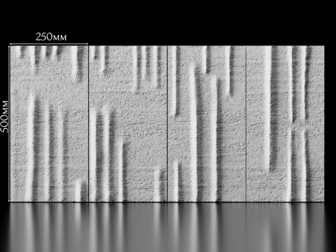  石膏3D装饰板 丝绸3d模型 