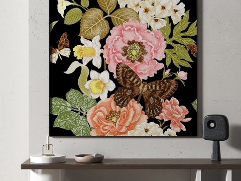  现代，简约，复古，中古，新中式，装饰画3d模型 