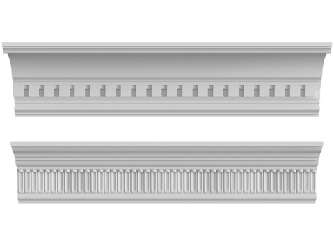  带装饰线脚的檐口线条，预制件，149号及3d模型 