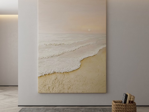  现代简约抽象挂画3d模型 