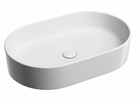  OM 悬挂式椭圆形洗手盆 600x385x123d模型 