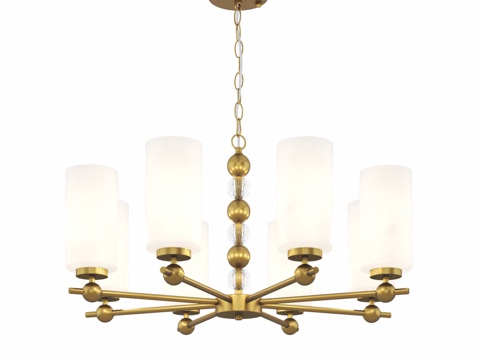  OM灯具（白炽灯款），黄铜材质，白色，AURO3d模型 