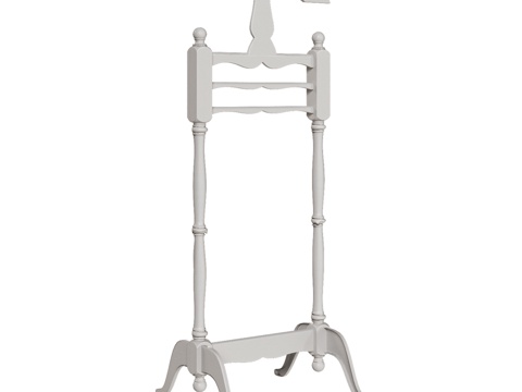  OM经典风格落地衣架3d模型 