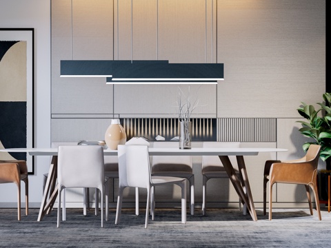  现代餐厅 北欧餐厅 现代餐桌椅 北欧餐桌椅 餐桌椅 单椅3d模型 