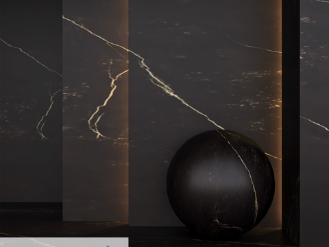  TechGres大尺寸陶瓷板材 PACIFIC BLACK3d模型3d模型 